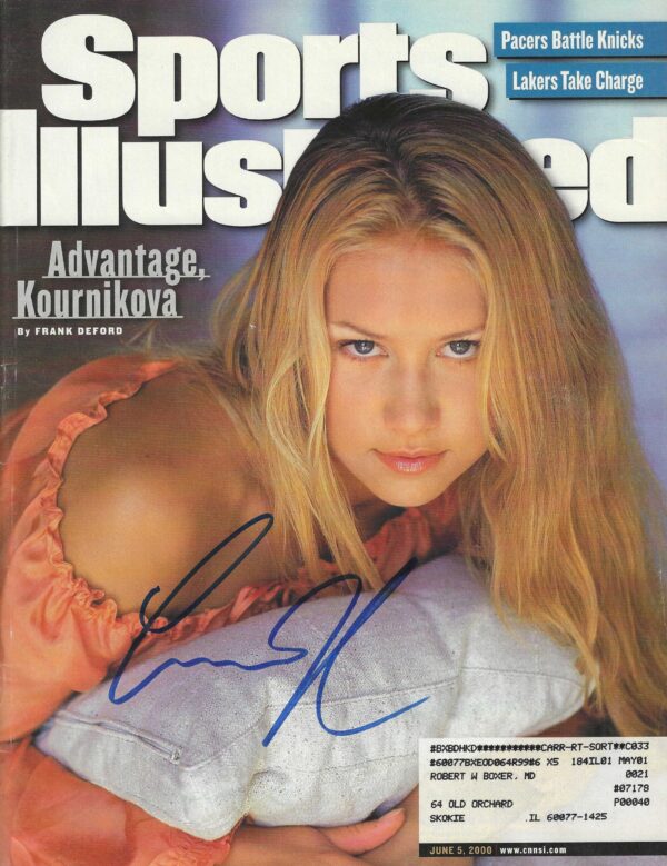 Autographed ANNA KOURNIKOVA Sports Illustrated Magazine 6/5/2000