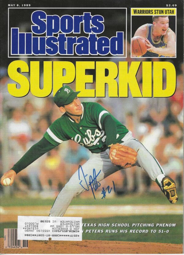 Autographed JON PETERS Sports Illustrated Magazine 5/8/1989