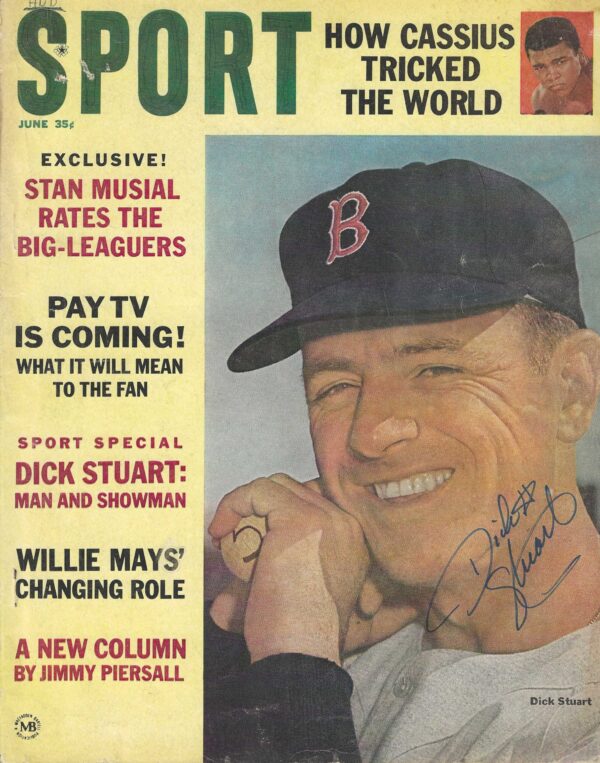 Autographed Dick Stuart Boston Red Sox Sport Magazine June 1964 w/COA