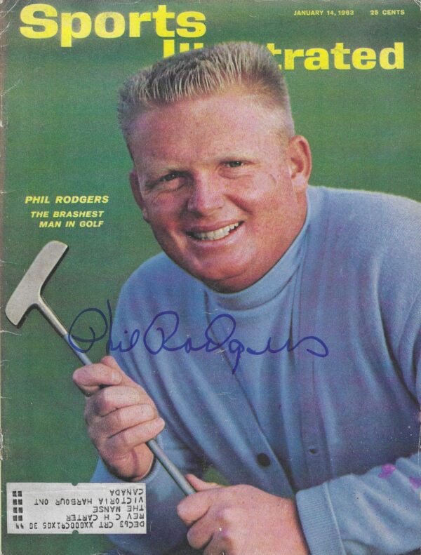 Autographed Phil Rodgers Sports Illustrated Magazine 1/14/1963 w/COA