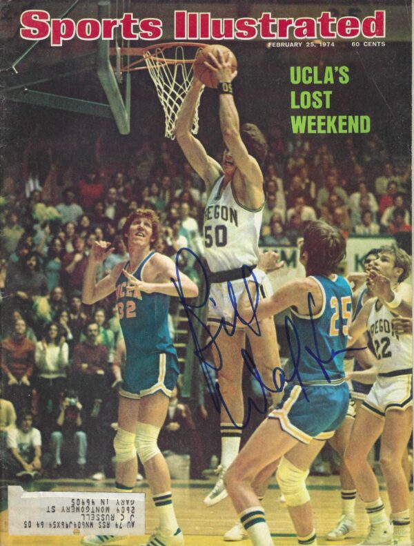 Autographed Bill Walton UCLA Bruins Sports Illustrated Magazine 2/25/1974