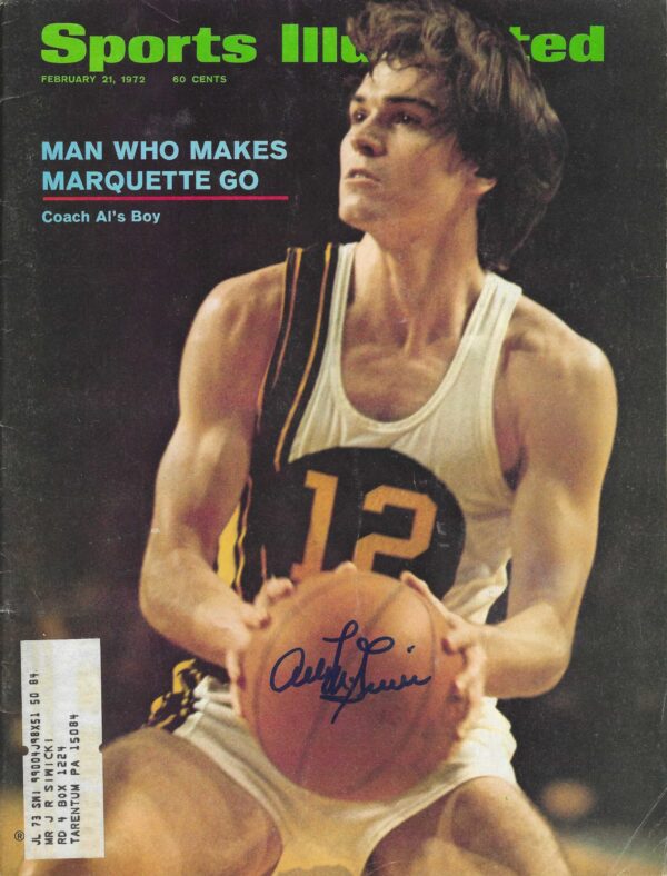 Autographed Ali McGuire Marquette Golden Eagles Sports Illustrated Magazine 2/21/1972