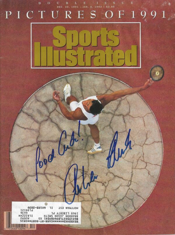 Autographed Christian Shenk Sports Illustrated magazine 12/30/1991-1/6/1992