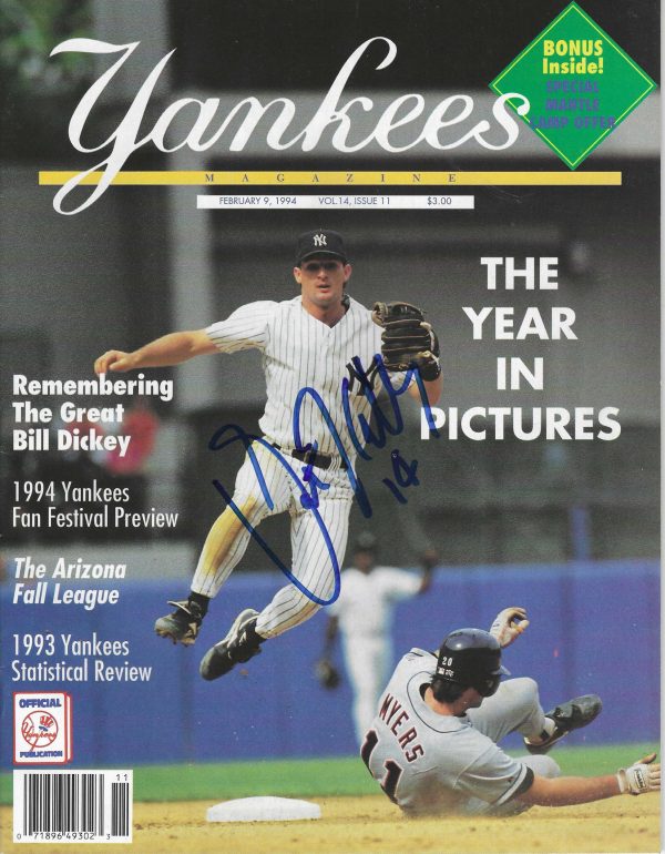 Autographed Pat Kelly New York Yankees Magazine Feb 1994