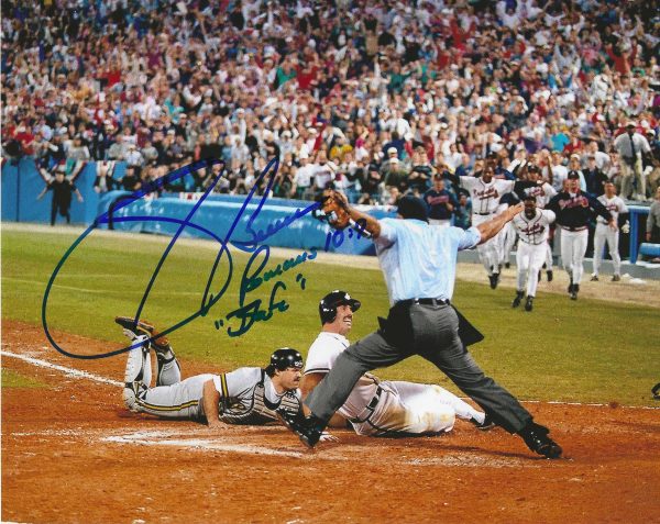 Autographed SID BREAM "Safe" 8X10 Atlanta Braves Photo