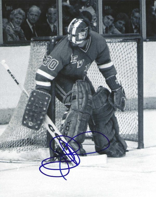 Autographed JOHN DAVIDSON 8X10 New York Rangers Photo