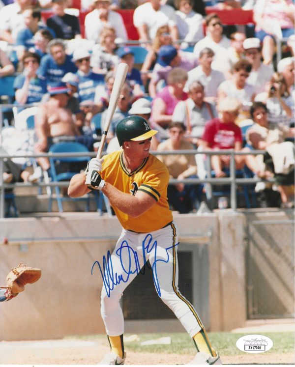 AUTOGRAPHED MARK MCGWIRE 8X10 Oakland A's photo JSA