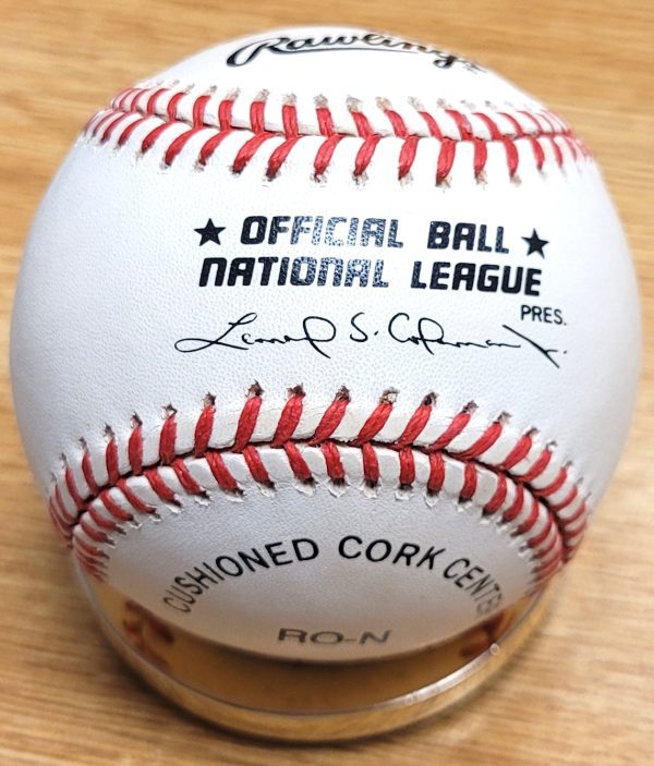 LARRY JANSEN Autographed Official National League Baseball - Image 2