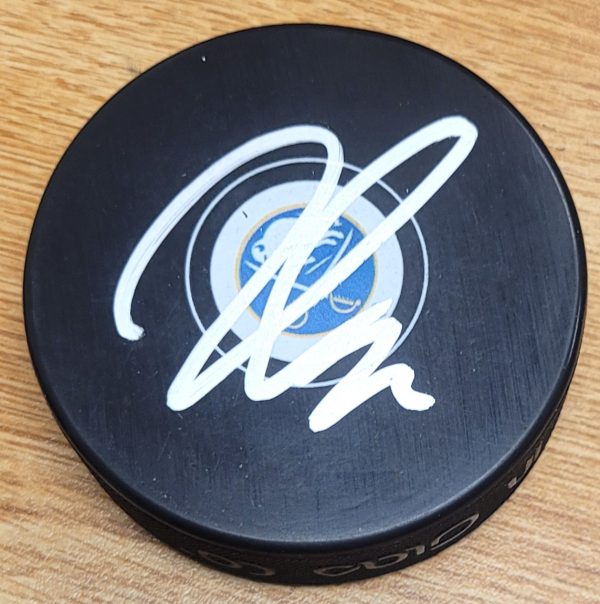 Autographed TAGE THOMPSON Buffalo Sabres Hockey Puck