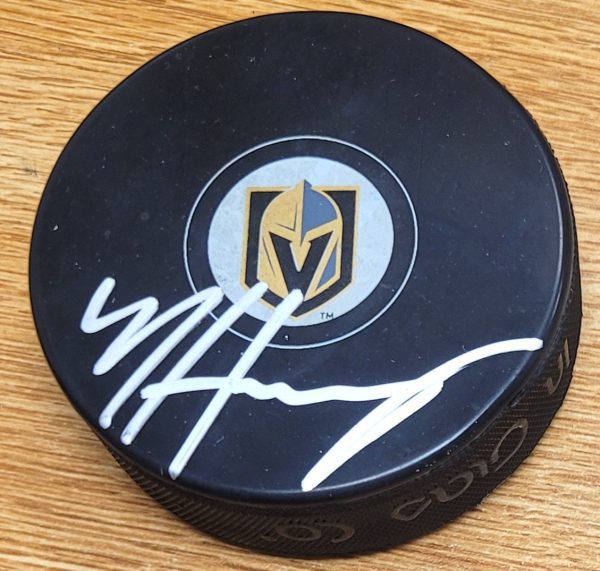 Autographed NICOLAS HAGUE Vegas Golden Knights Hockey Puck