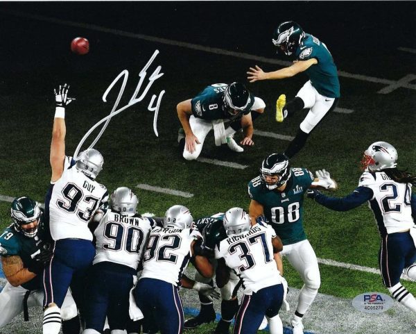 Autographed Jake Elliott 8X10 Philadelphia Eagles Photo with PSA COA