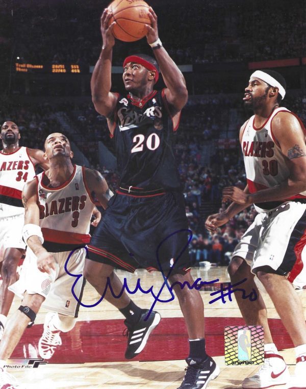 Autographed ERIC SNOW  8X10 Philadelphia 76ers Photo