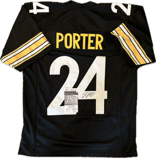 Autographed Joey Porter, Jr Steelers Custom Jersey - with  JSA COA