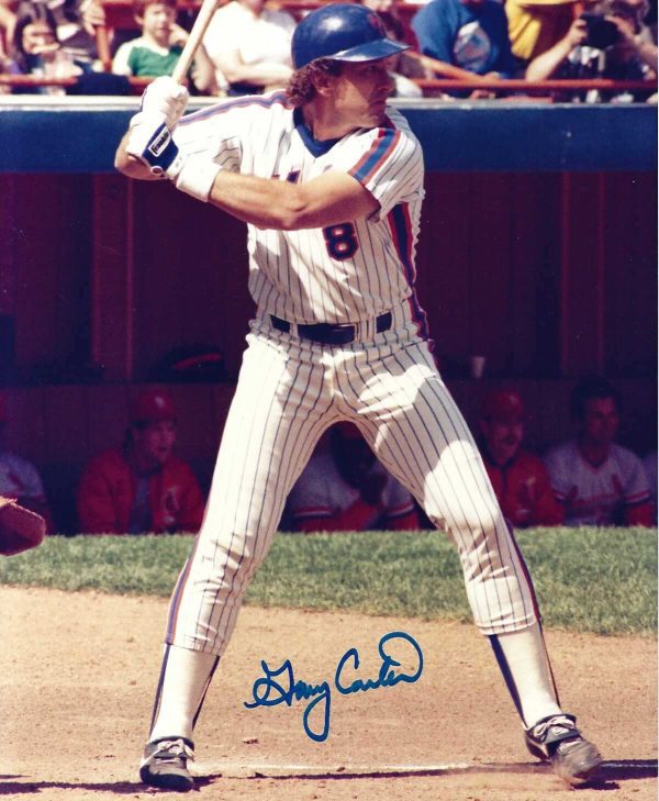 Autographed GARY CARTER 8X10 New York Mets photo