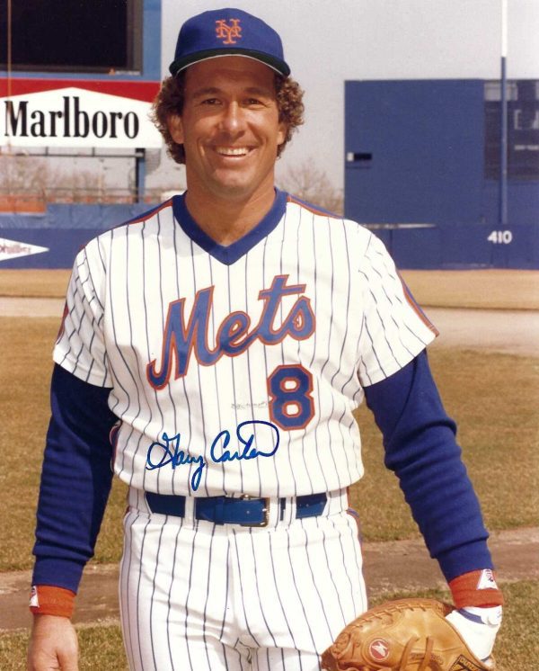 Autographed GARY CARTER 8X10 New York Mets photo