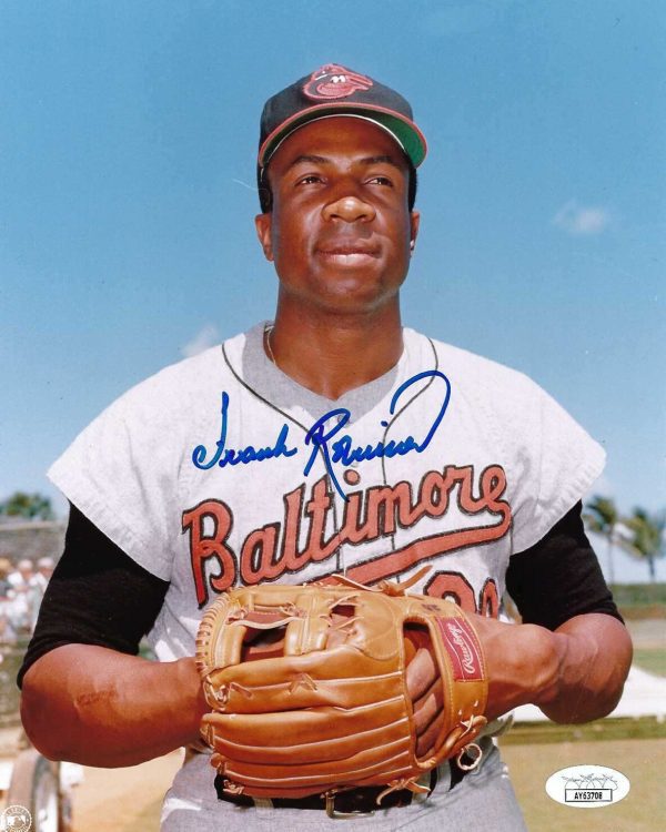 Autographed FRANK ROBINSON 8x10 Baltimore Orioles Photo JSA