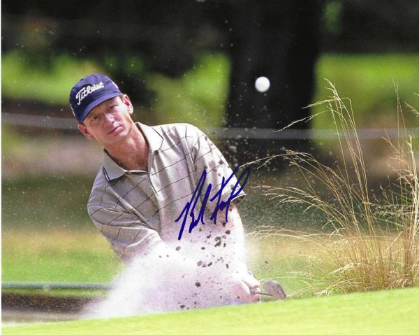 Autographed BRAD FAXON 8X10 PGA Tour Golf Photo