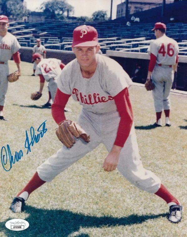 AUTOGRAPHED CHRIS SHORT 8X10 Philadelphia Phillies Photo JSA COA