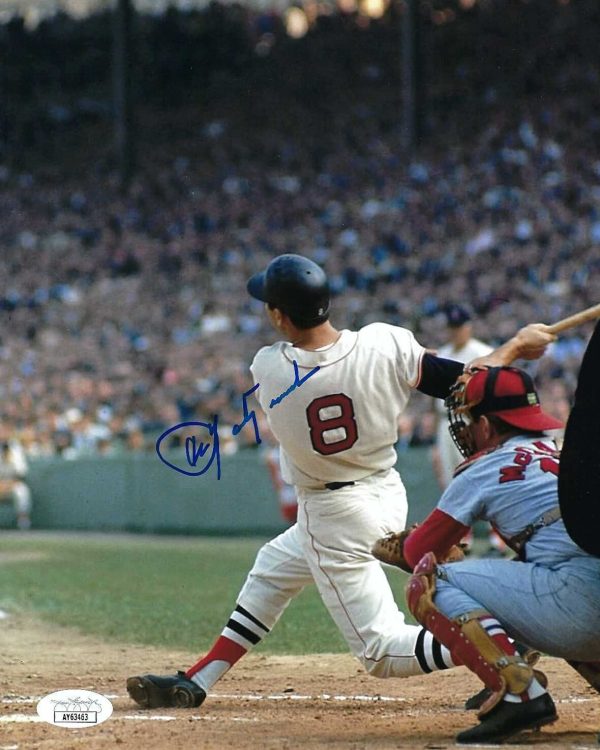 Autographed CARL YASTRZEMSKI 8X10 Boston Red Sox JSA COA