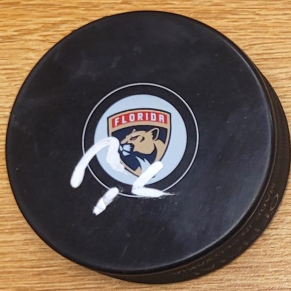 Autographed MATTHEW TKACHUK Florida Panthers Hockey Puck