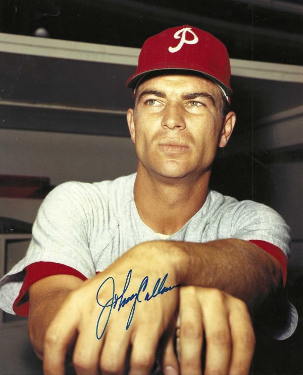 AUTOGRAPHED JOHNNY CALLISON 8x10 Philadelphia Phillies photo