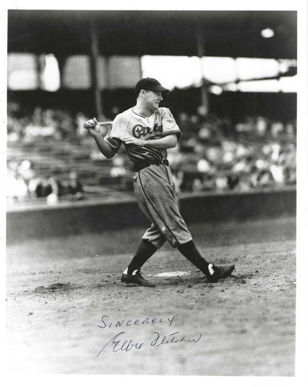 AUTOGRAPHED ELBIE FLETCHER 8x10 Pittsburgh Pirates Photo