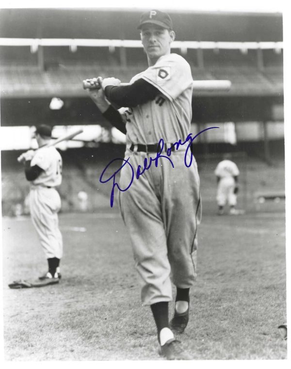 AUTOGRAPHED DALE LONG 8x10 Pittsburgh Pirates Photo