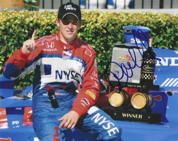 Autographed MARCO ANDRETTI - INDY RACING  8x10 Photo