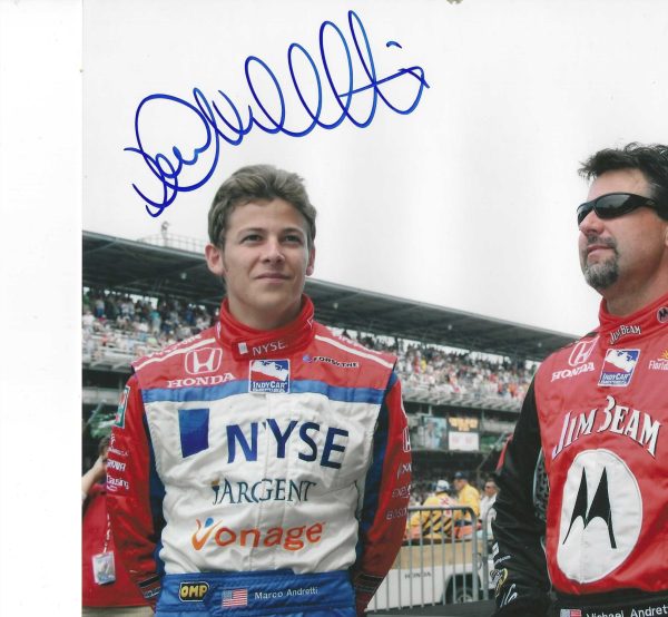 Autographed MARCO ANDRETTI - INDY RACING  8x10 Photo