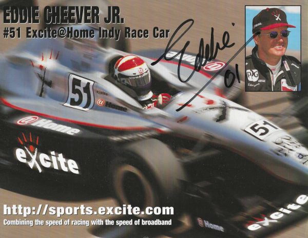 Autographed EDDIE CHEEVER JR. - INDY RACING  8.5 x 11 Photo