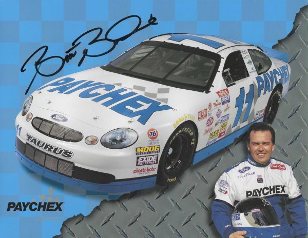 Autographed BRETT BODINE - NASCAR RACING  8.5 x 11 Photo