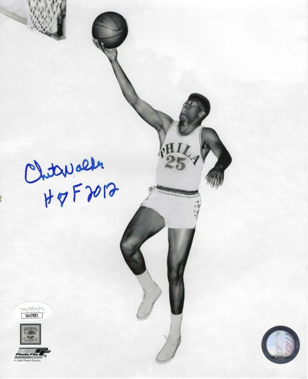 Autographed CHET WALKER 8X10 Philadelphia 76ers photo JSA