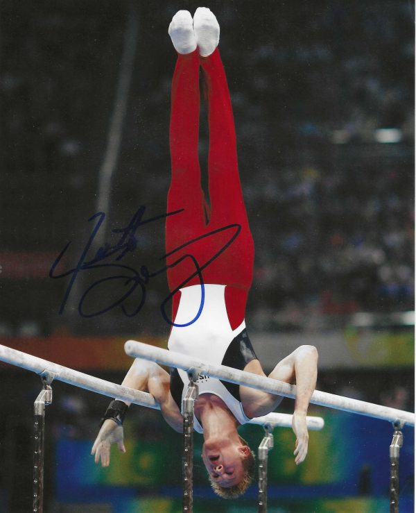 Autographed JUSTIN SPRING 8x10 Photo - Olympic Gymnast