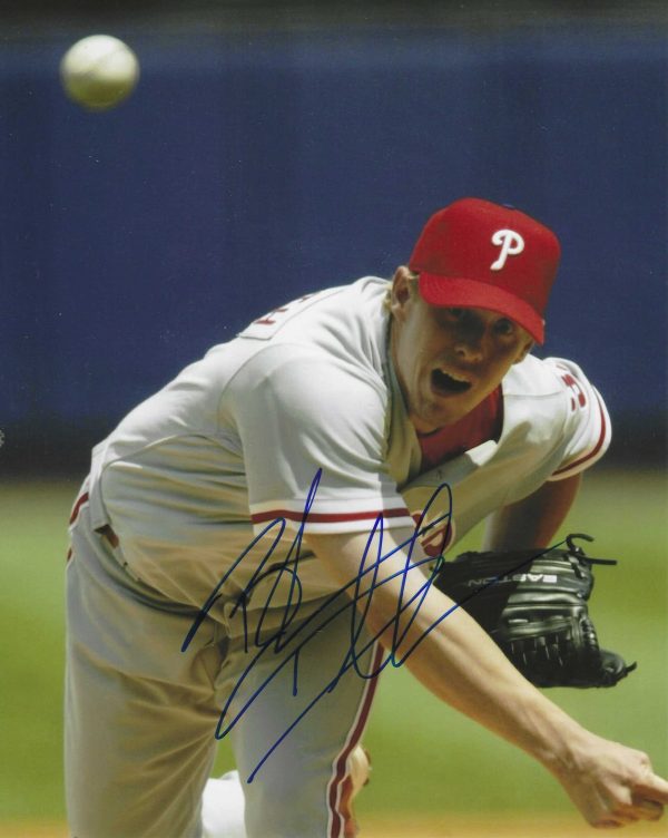 AUTOGRAPHED BRANDON DUCKWORTH 8x10 Philadelphia Phillies Photo