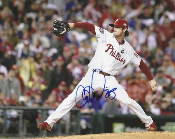 AUTOGRAPHED COLE HAMELS 8X10 Philadelphia Phillies Photo