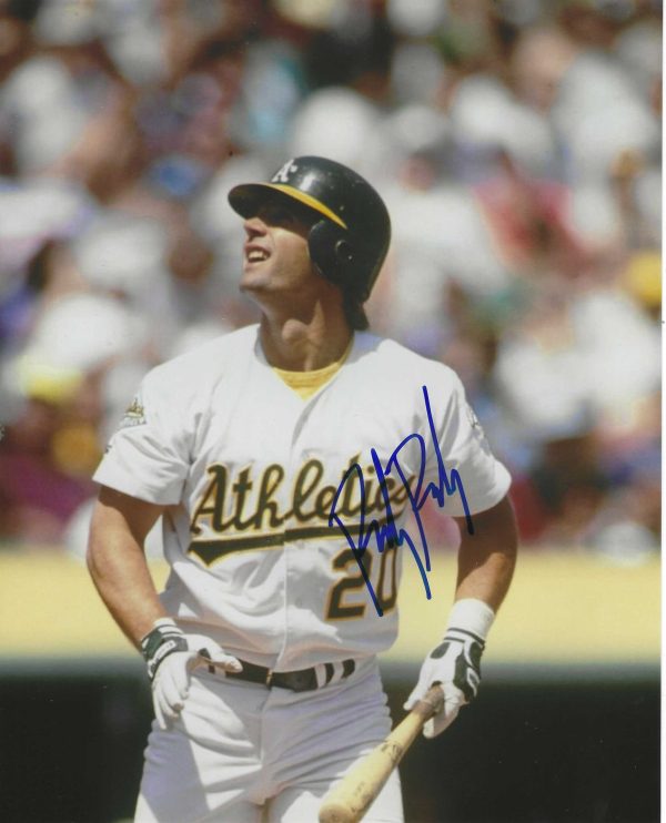 AUTOGRAPHED RANDY READY 8x10 Oakland A's photo