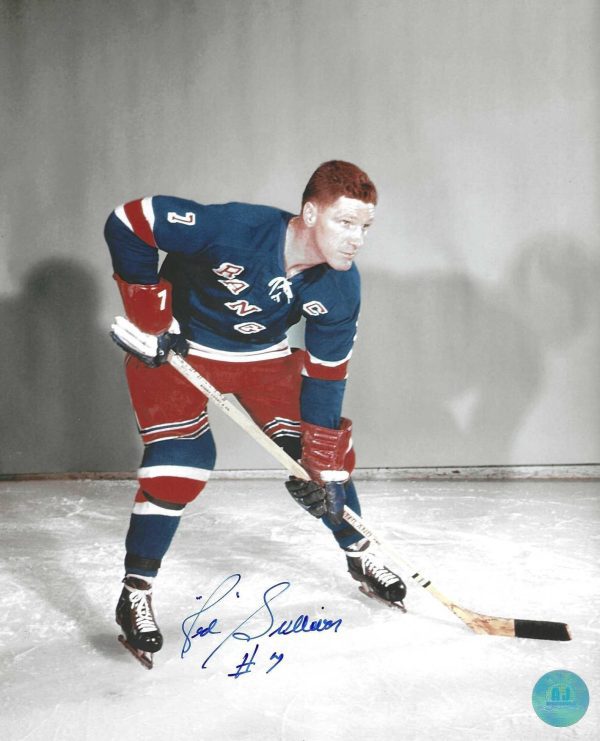 Autographed RED SULLIVAN 8X10 New York Rangers Photo