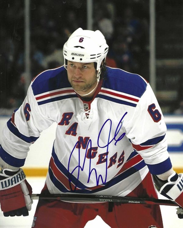 Autographed JEFF WOYWITKA 8X10 New York Rangers Photo