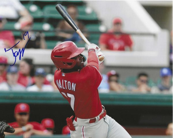 AUTOGRAPHED TJAYY WALTON Philadelphia Phillies 8x10 Photo