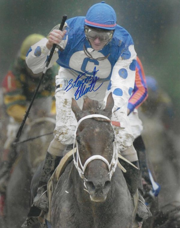 Autographed STEWART ELLIOTT Horse Racing 8x10 Photo