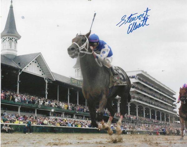 Autographed STEWART ELLIOTT Horse Racing 8x10 Photo