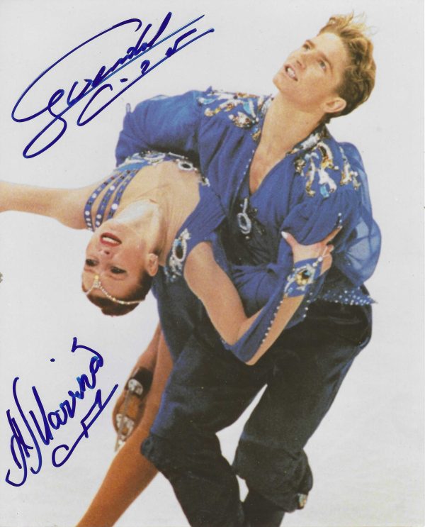 Autographed MARINA ANISSINA & GWENDAL PEIZERAT 8x10 Photo - Winter Olympics Figure Skating