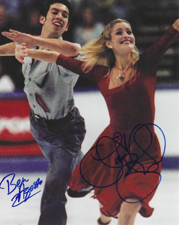 Autographed BEN AGOSTO & TANITH BELBIN 8x10 Photo - Winter Olympics Figure Skating